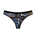 Abstract Metallic Swirl Women's Thong — All-Over Print