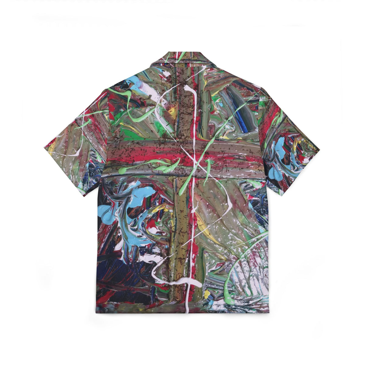 Abstract Paint Splash Hawaiian Camp Shirt — Vibrant Artistic AOP Vacation Shirt
