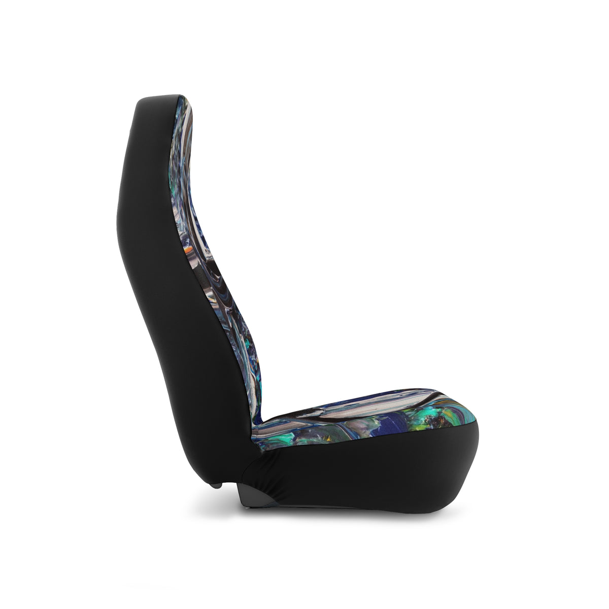 Abstract Blue Cross Car Seat Covers — Artistic Automotive Seat Protector