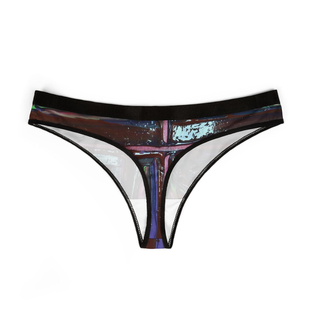 Iridescent Tile Print Women's Thong — Sexy Abstract Pattern Panty