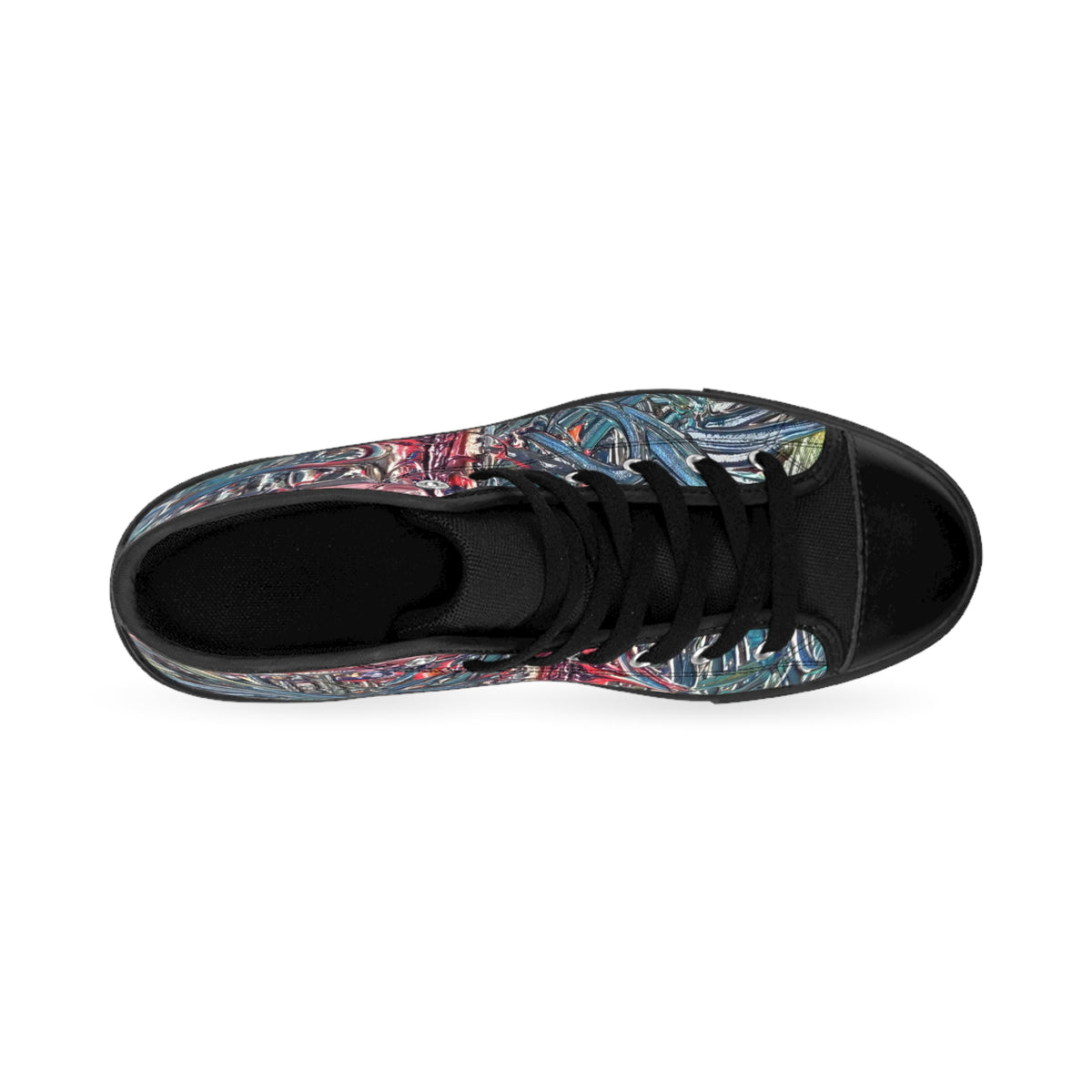 Artistic High-Top Sneakers for Women, Unique Fashion Footwear, Casual Style, Trendy Gift, Creative Art Shoes
