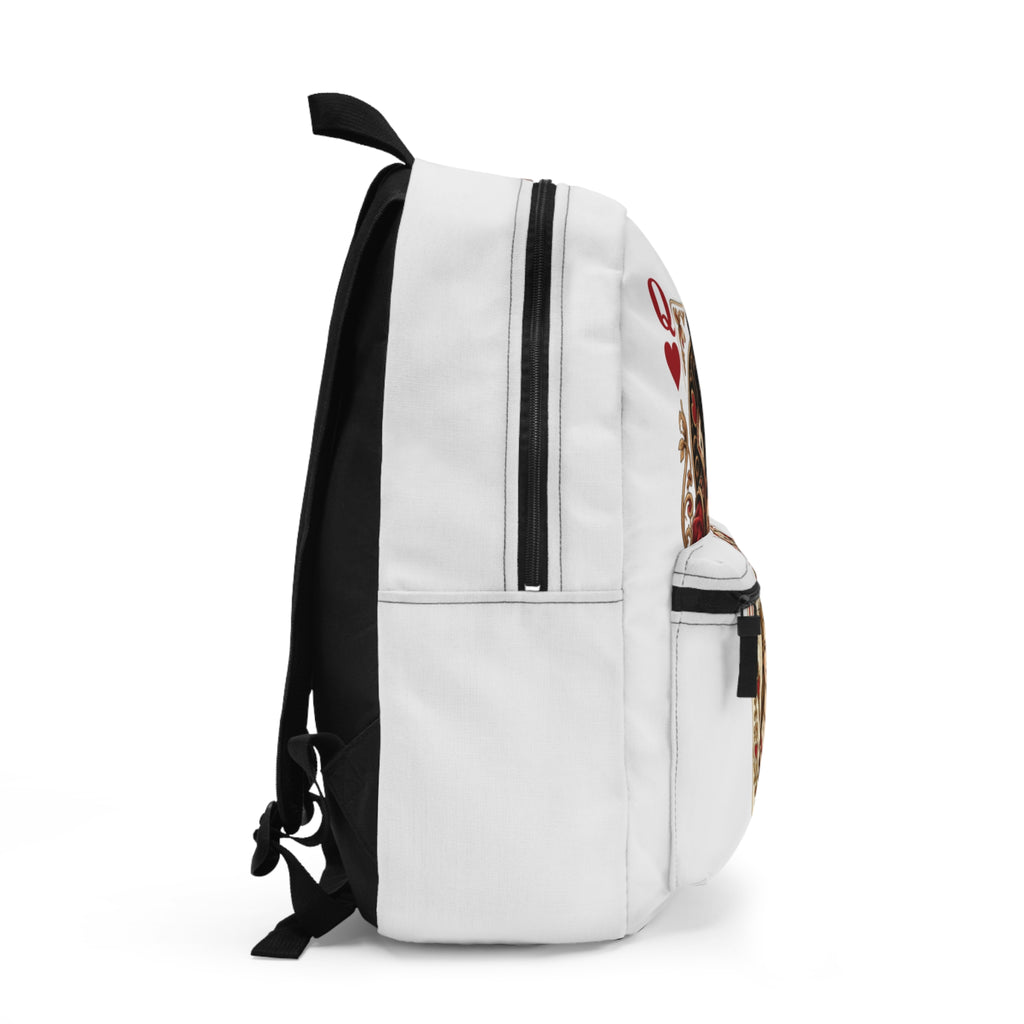 Queen of Hearts Playing Card Art Backpack