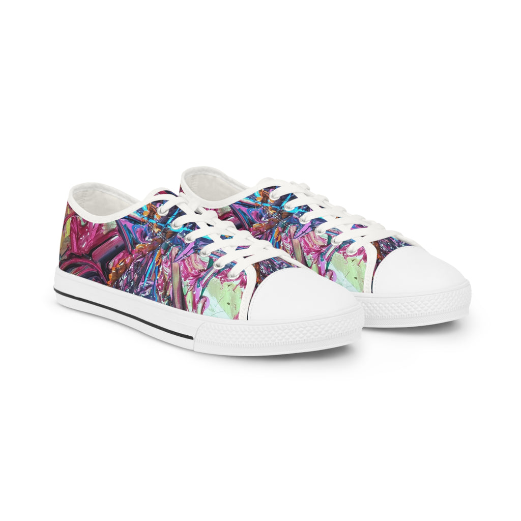 Abstract Color Splash Low-Top Sneakers — Vibrant Men’s Casual Shoes