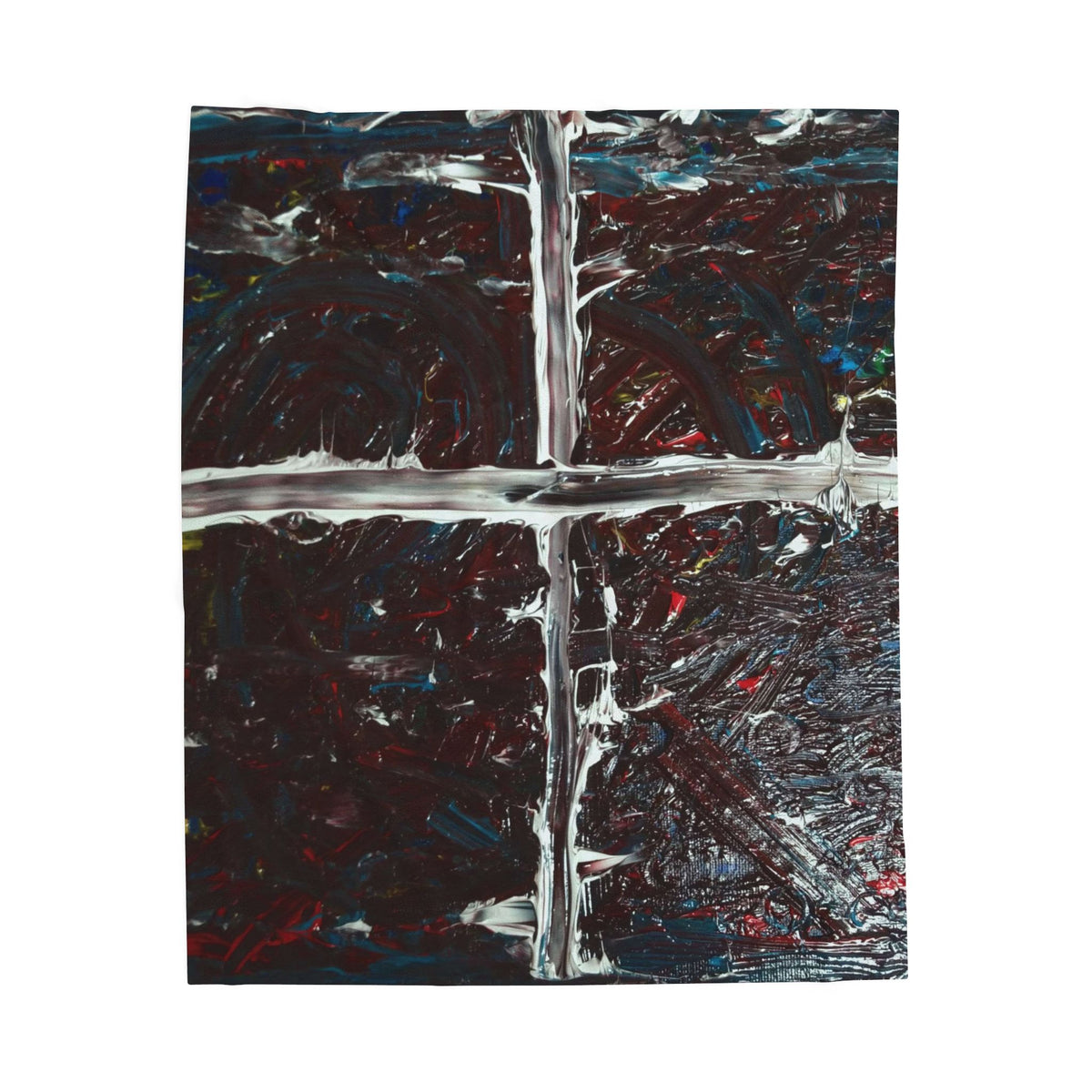 Artistic Velveteen Plush Blanket - Cozy Abstract Design for Home Decor