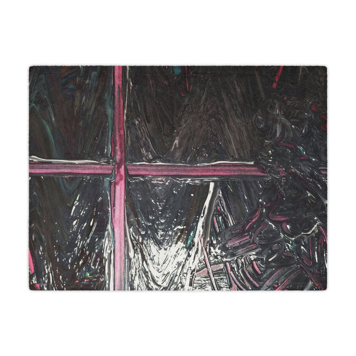 Cozy Minky Blanket with Abstract Window Design | Soft Throw for Home Décor, Gifts for Her, Snuggle Blanket, Winter Warmth