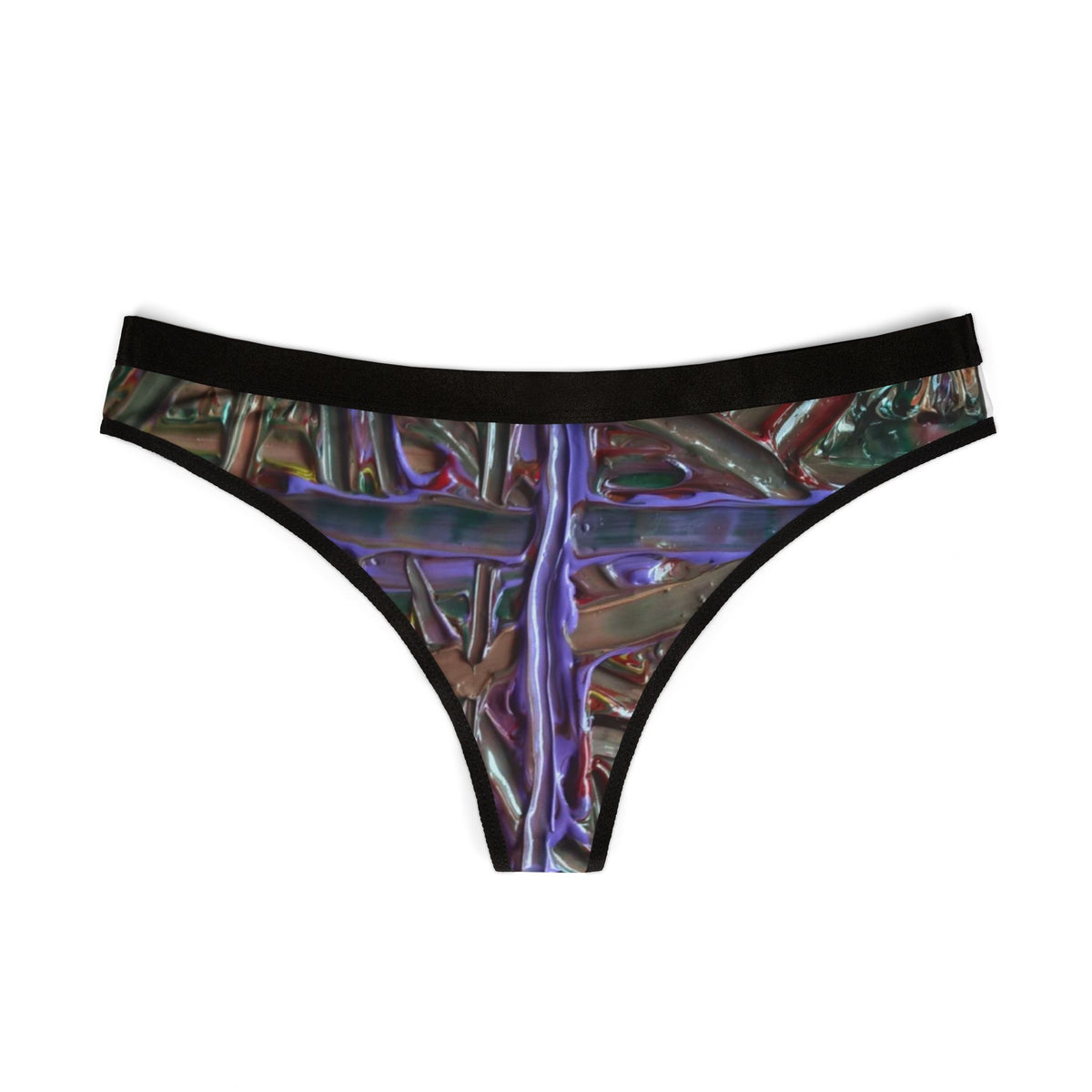 Women's AOP Thongs in Unique Abstract Design, Comfortable Lingerie, Daily Wear, Gifts for Her, Fashion Essentials