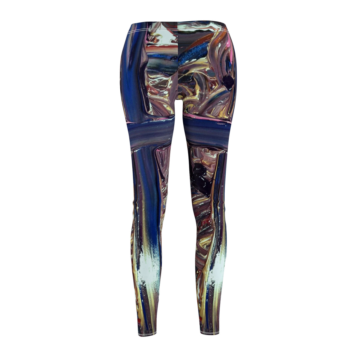 Abstract Marble Print Leggings — Women's All-Over-Print Casual Leggings