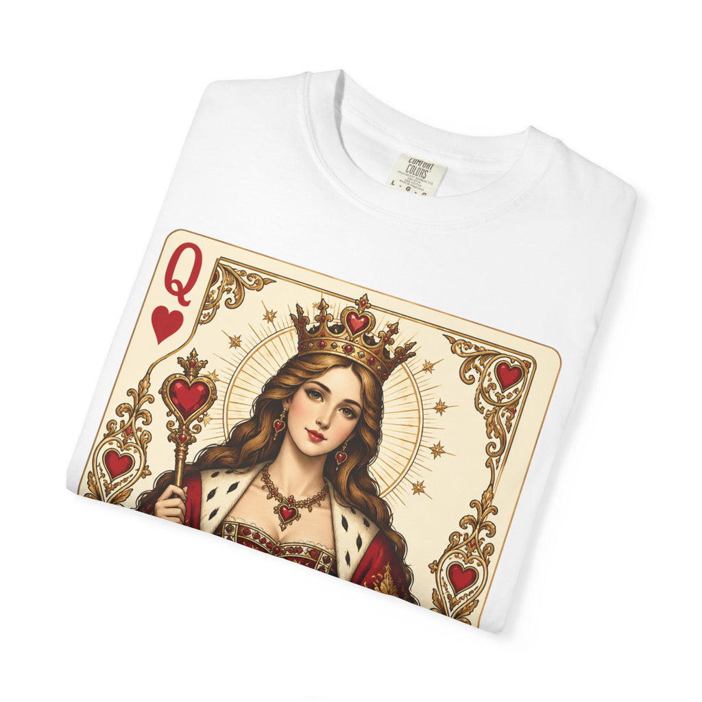 Queen of Hearts Playing Card Graphic T-Shirt