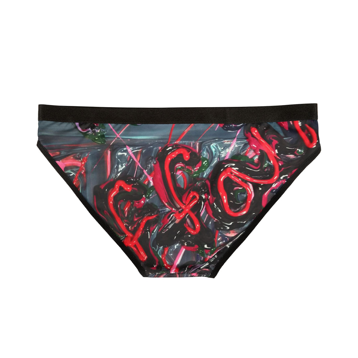 Neon Graffiti Women’s Bikini Briefs — Vibrant Abstract Underwear