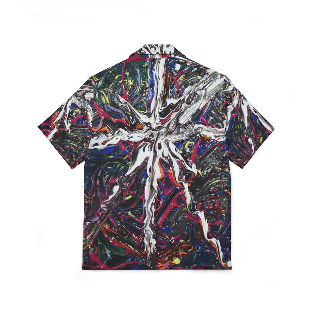 Abstract Swirl Hawaiian Shirt - Men’s All-Over Print Camp Shirt