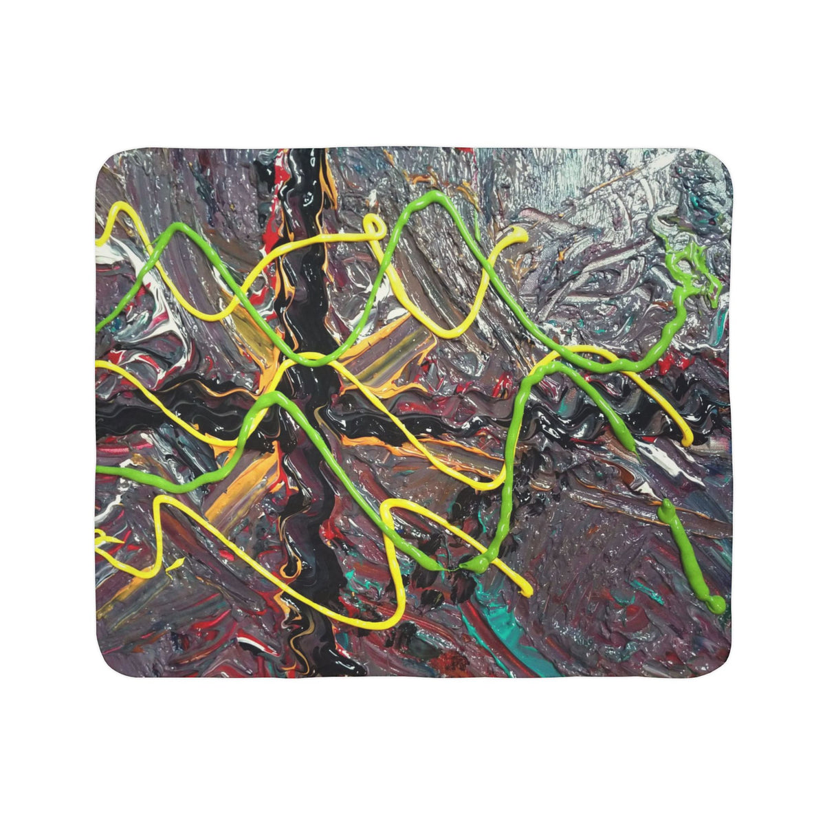 Abstract Neon Splash Sherpa Blanket