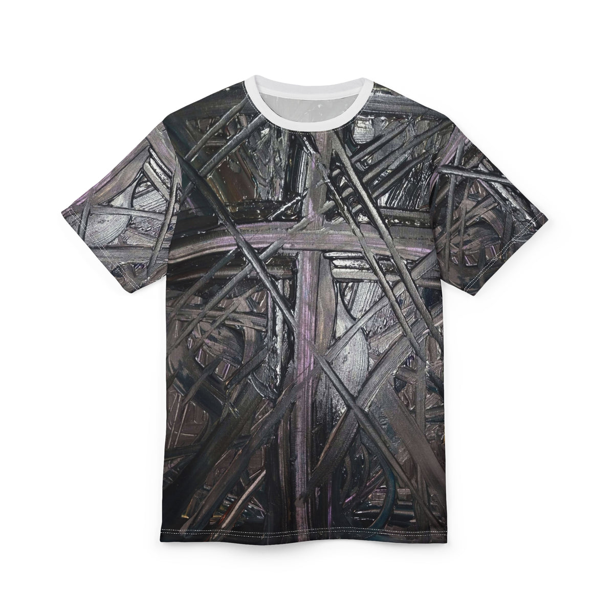 Cross & Thorns T-Shirt — Gothic Religious All-Over Print