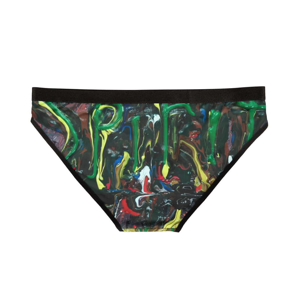 Abstract Paint Swirl Women's Bikini Briefs — Colorful Artistic Print