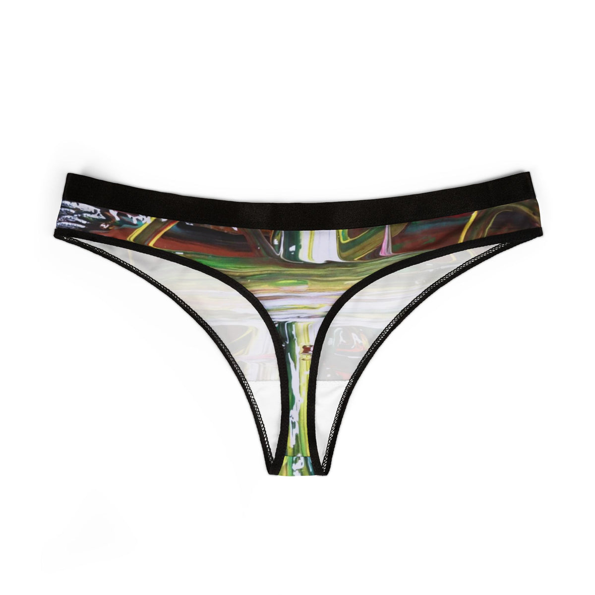 Artistic Women's Thongs - Vibrant Print, Comfortable Underwear, Unique Gift, Everyday Essentials, Self-Care