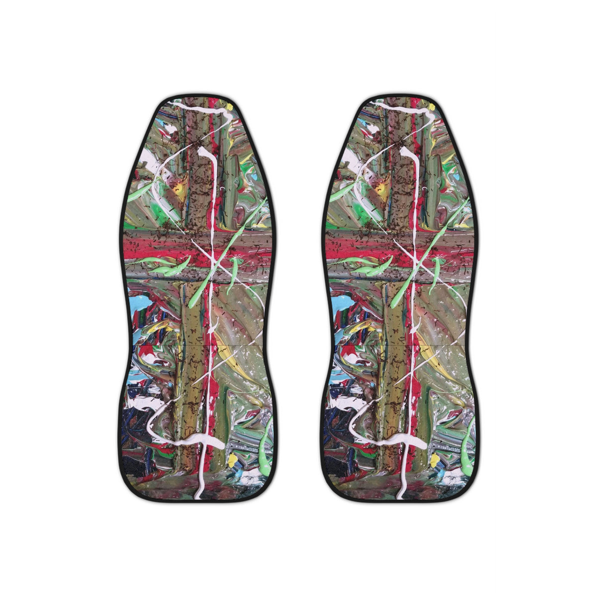 Abstract Graffiti Car Seat Covers — Colorful Urban Art Auto Seat Protector