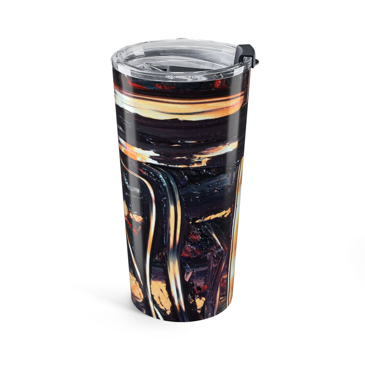 20oz Abstract Cityscape Tumbler — Urban Night Lights Insulated Travel Cup