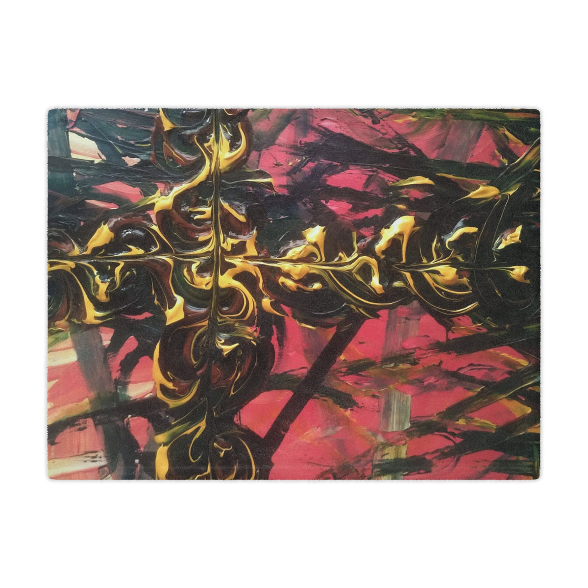 Artistic Minky Blanket with Vibrant Abstract Design, Cozy Throw for Home Decor, Gift for Art Lovers, Perfect for Birthdays, Housewarming