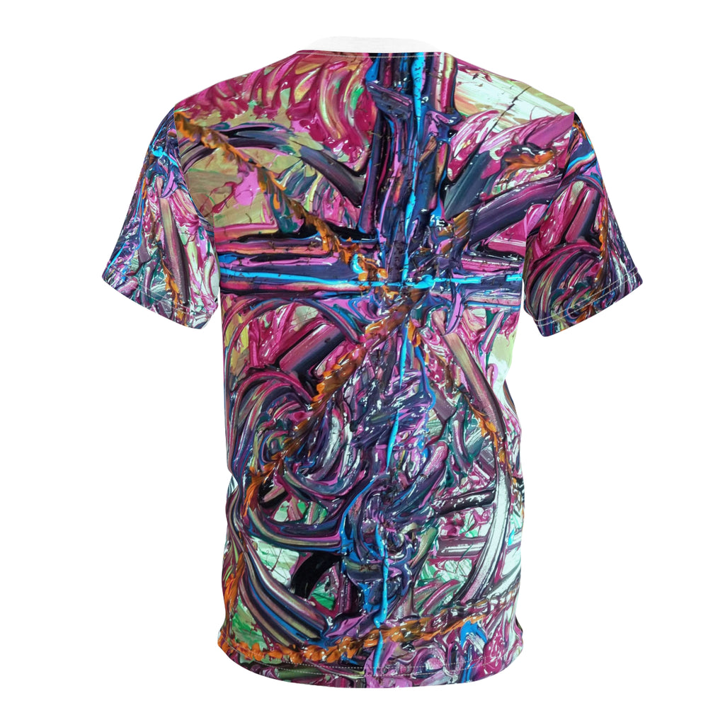 Abstract Vivid Swirl All-Over Print Tee