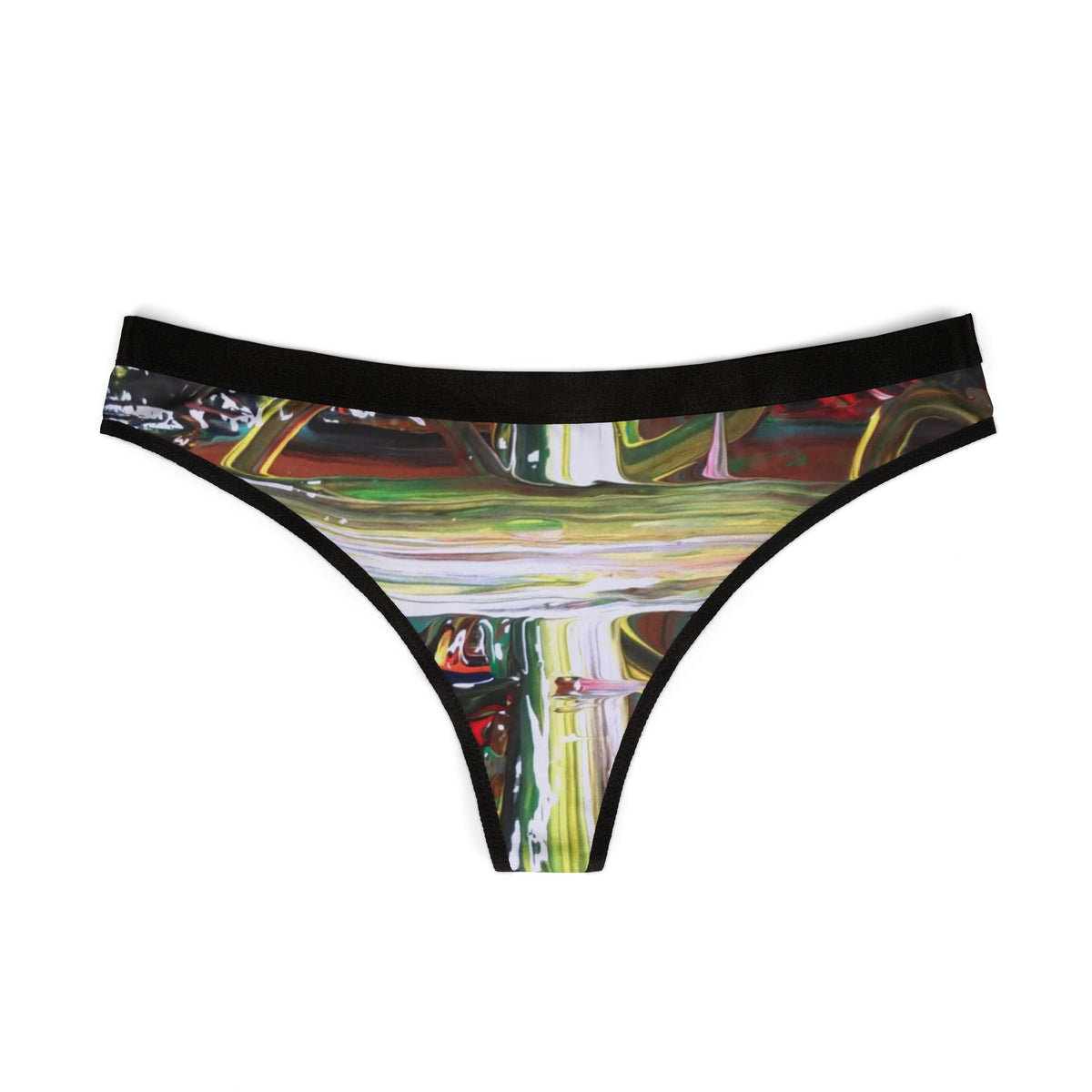 Artistic Women's Thongs - Vibrant Print, Comfortable Underwear, Unique Gift, Everyday Essentials, Self-Care