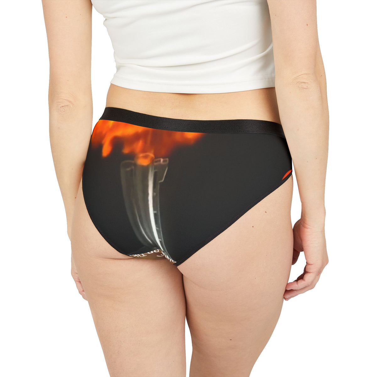 Flame Print Women's Bikini Briefs — 'Healed Sheep' Graphic AOP