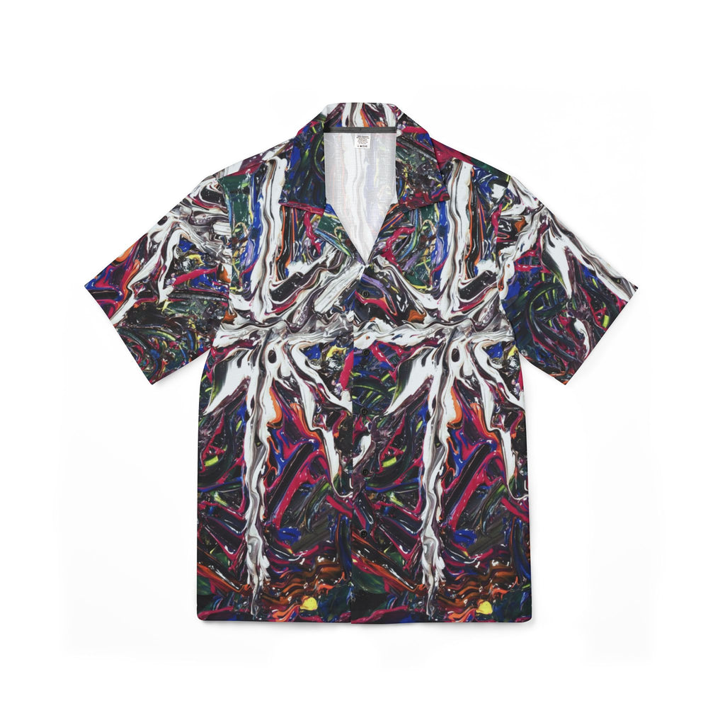 Abstract Swirl Hawaiian Shirt - Men’s All-Over Print Camp Shirt
