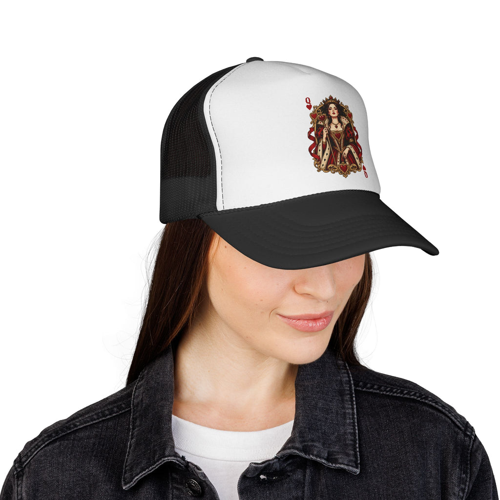 Queen of Hearts Playing Card Trucker Cap