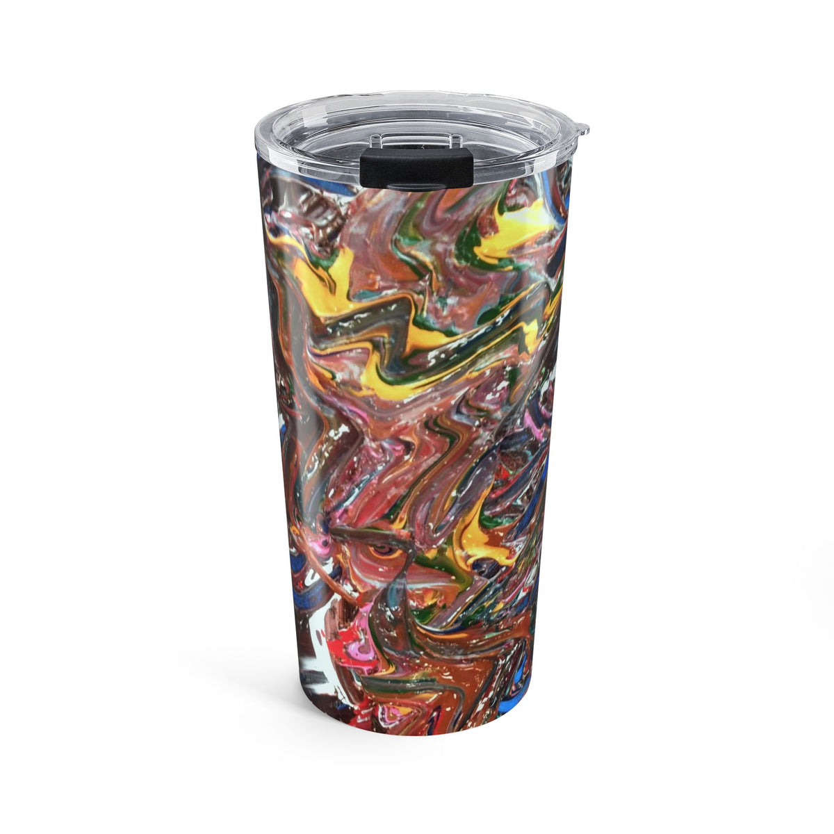 20oz Abstract Marble Travel Tumbler – Colorful Swirl Insulated Cup