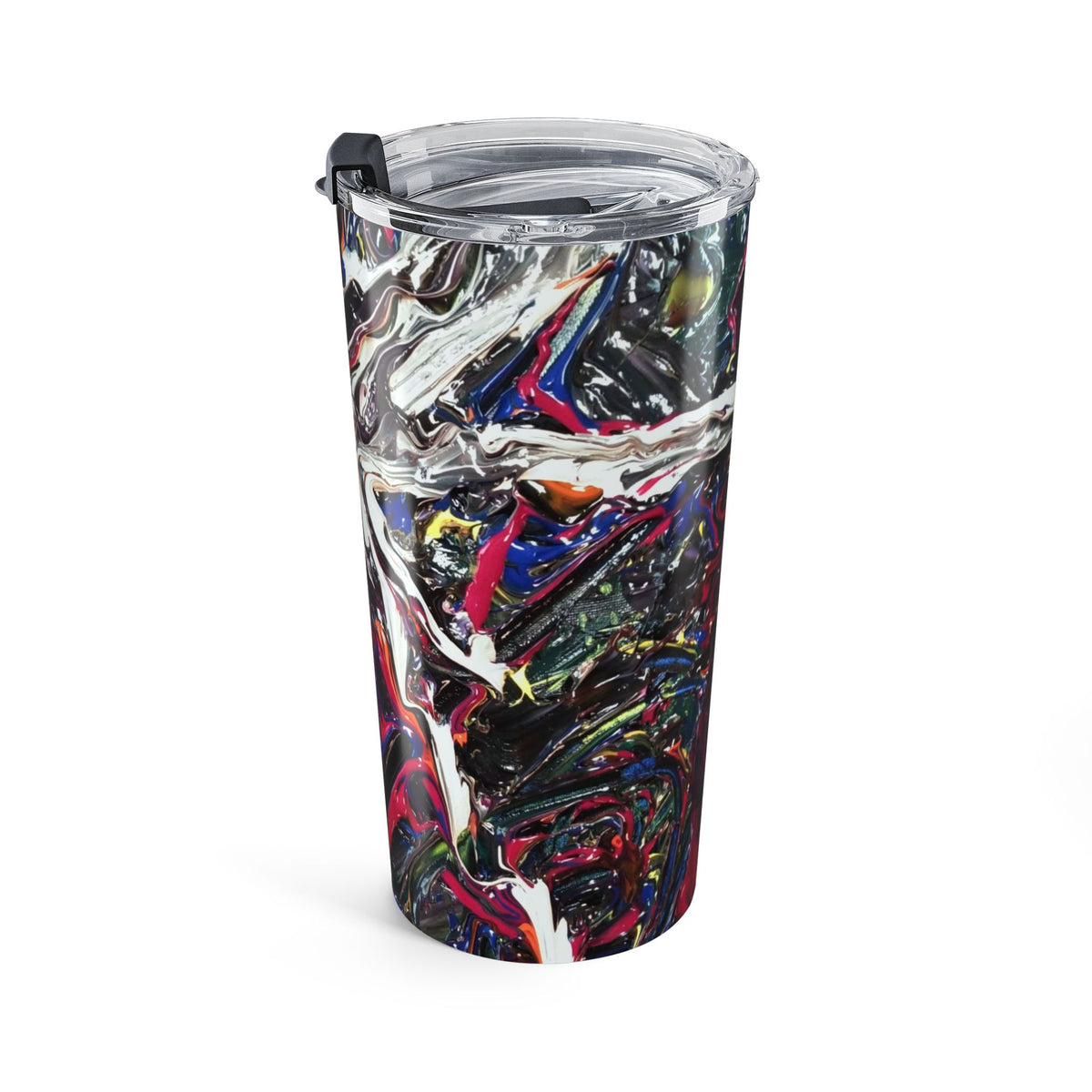 20oz Abstract Marble Tumbler – Colorful Fluid Art Travel Cup