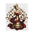 Royal Chess Queen Velveteen Plush Blanket