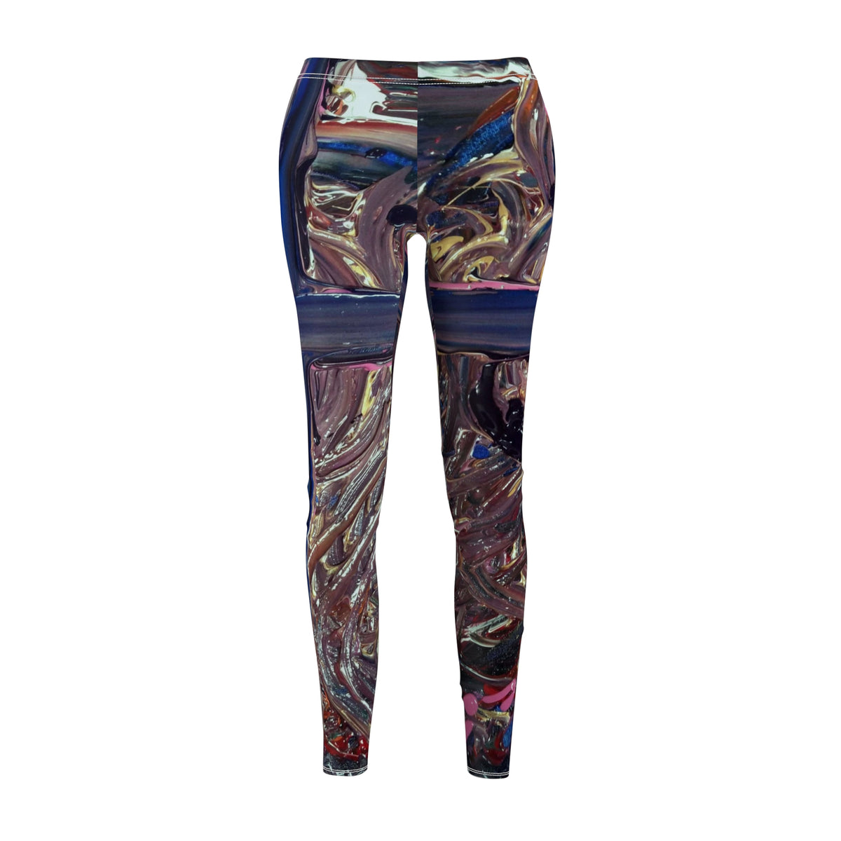 Abstract Marble Print Leggings — Women's All-Over-Print Casual Leggings