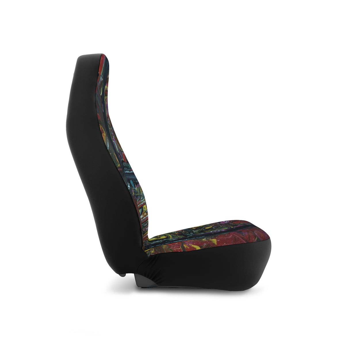 Abstract Expression Car Seat Covers — Colorful Painted Swirl Design