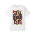 Queen of Hearts Playing Card Graphic T-Shirt