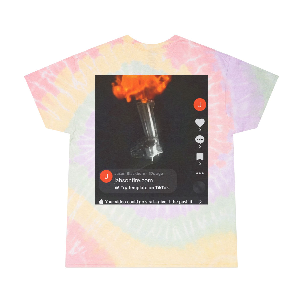 Tie-Dye Tee — Pastel Spiral Graphic Tee (Social Media Collage Design)