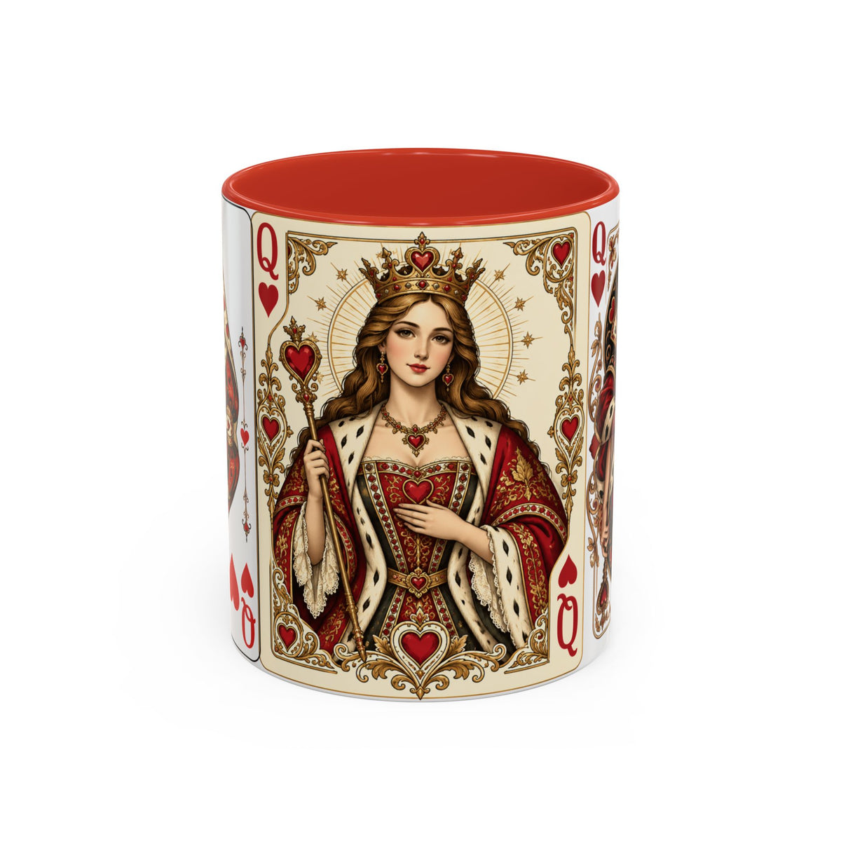 Queen of Hearts Playing Card Coffee Mug