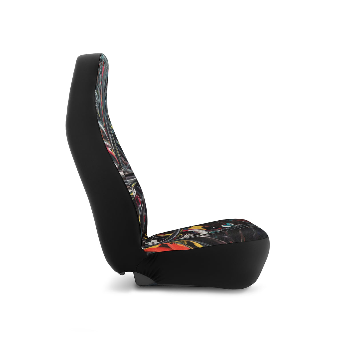Abstract Liquid Paint Car Seat Covers — Colorful Fluid Art Protection