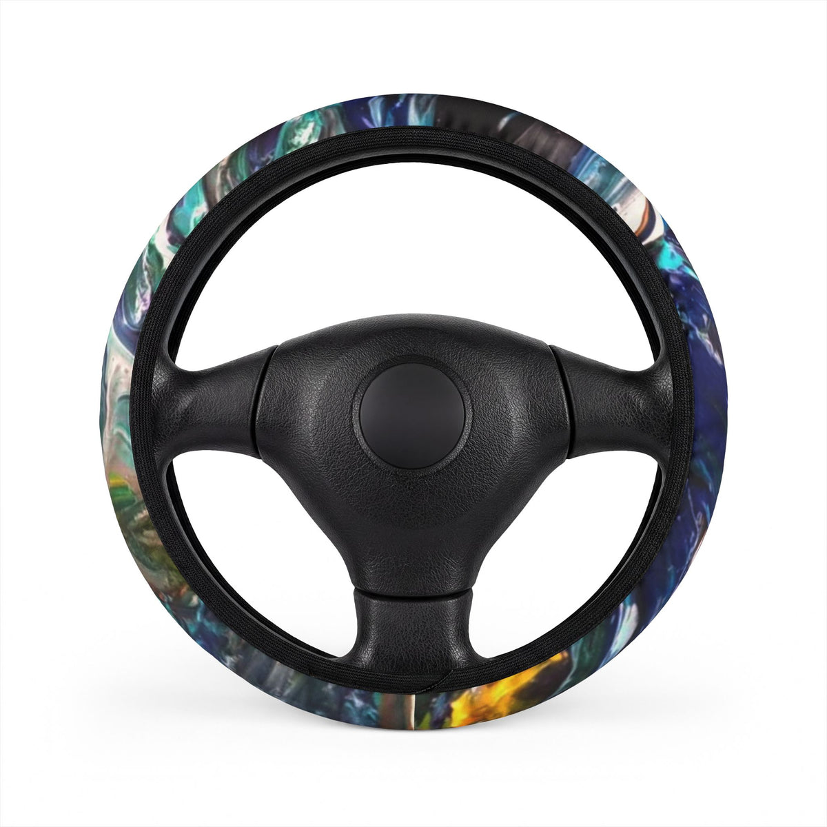 Abalone Shell Pattern Steering Wheel Cover — Iridescent Auto Grip