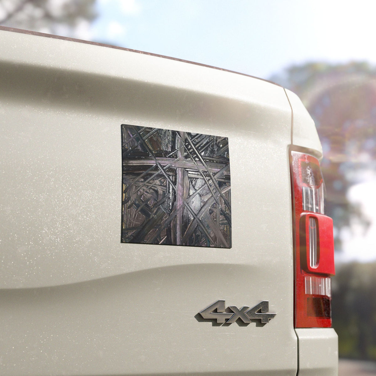 Abstract Dark Wood Grain Car Magnet