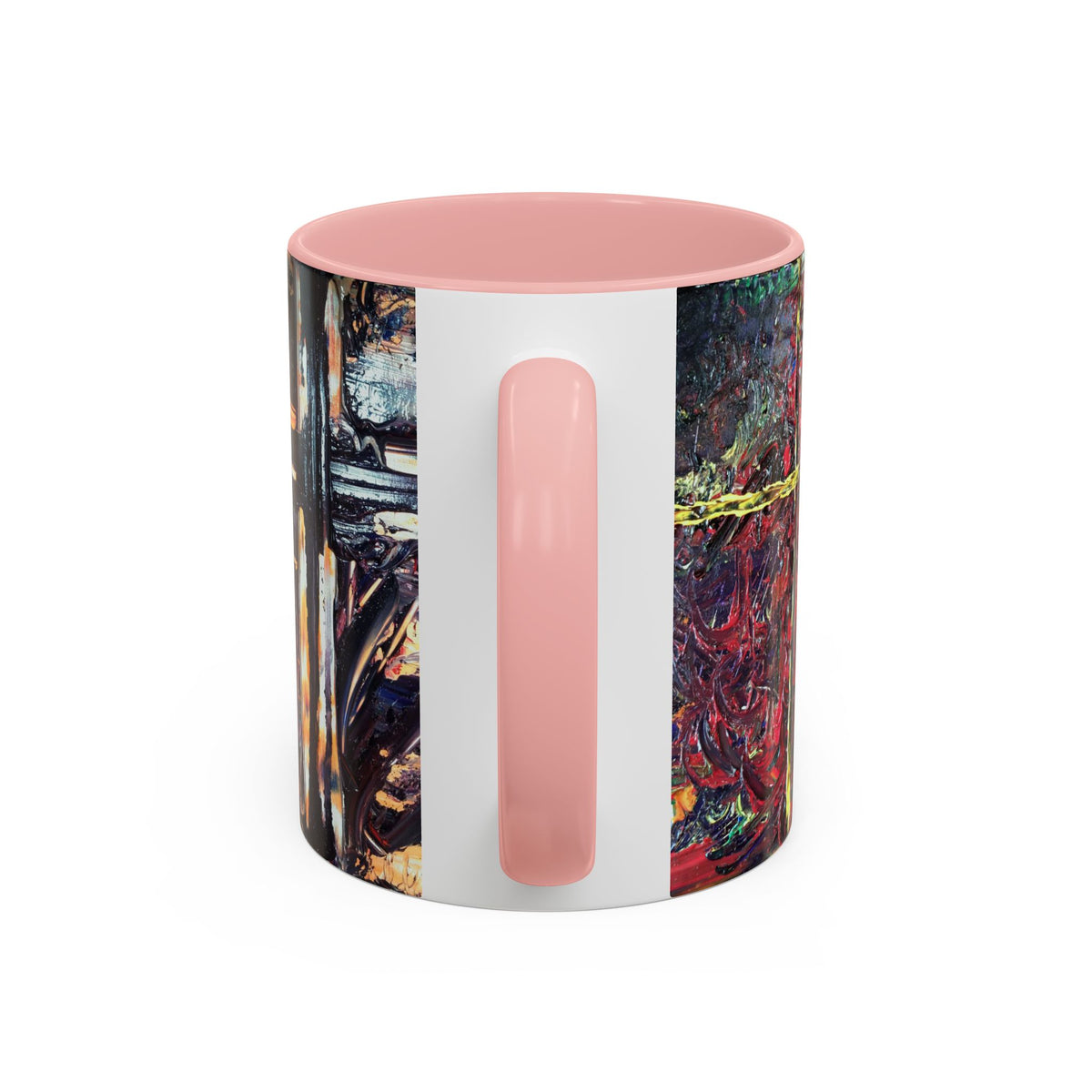 Abstract Starburst Accent Coffee Mug — Colorful Modern Art Ceramic (11/15oz)