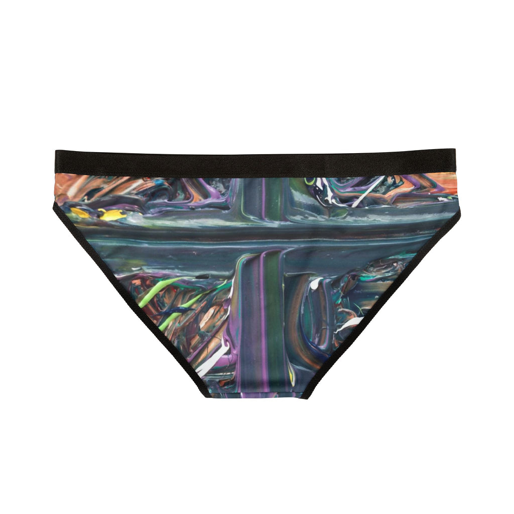 Abstract Iridescent Cross Print Women's Bikini Briefs