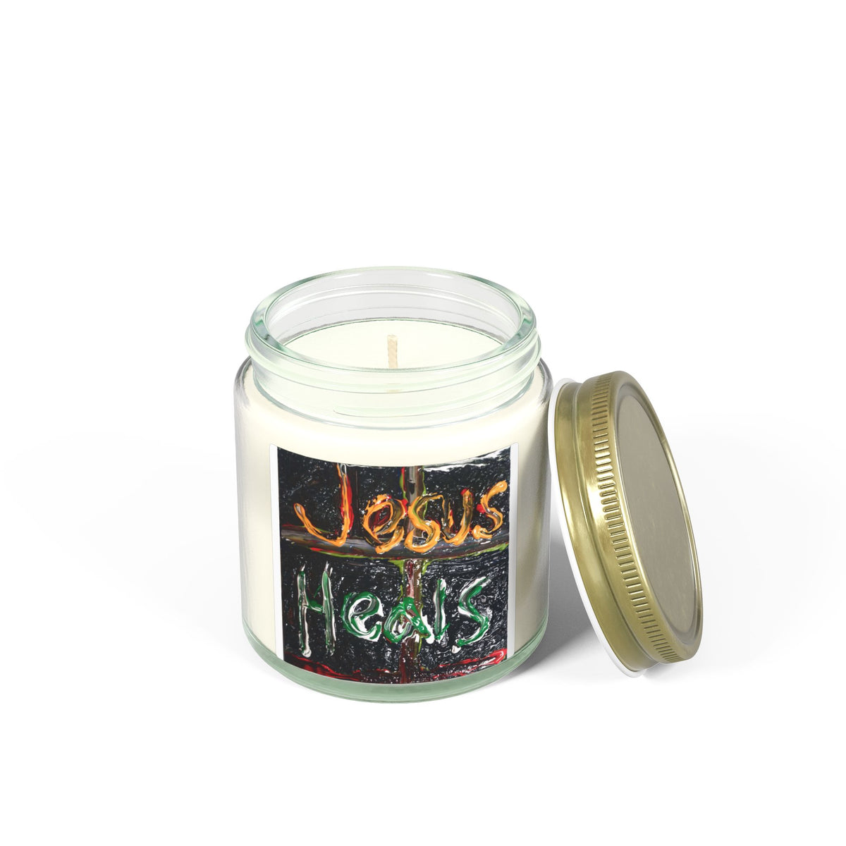 Jesus Heals Scented Candle — Coconut Apricot Wax (4oz & 9oz)