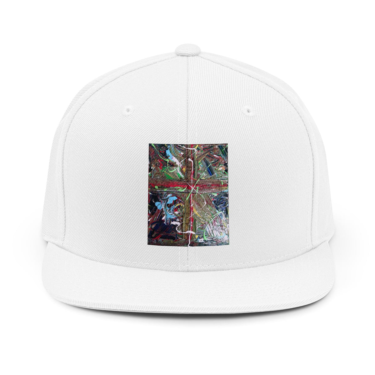 Abstract Cross Paint Art Snapback Hat