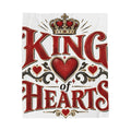 King of Hearts Velveteen Plush Blanket