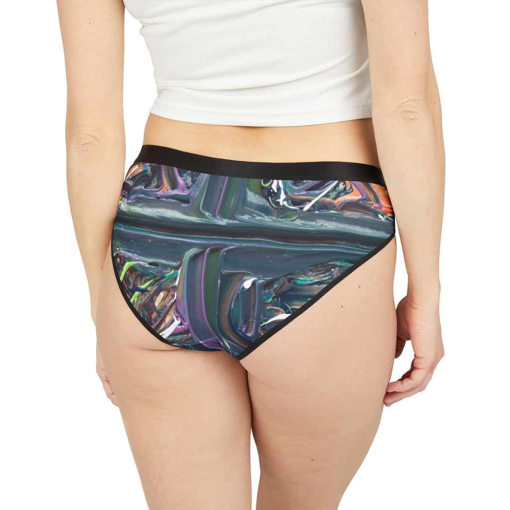 Abstract Iridescent Cross Print Women's Bikini Briefs