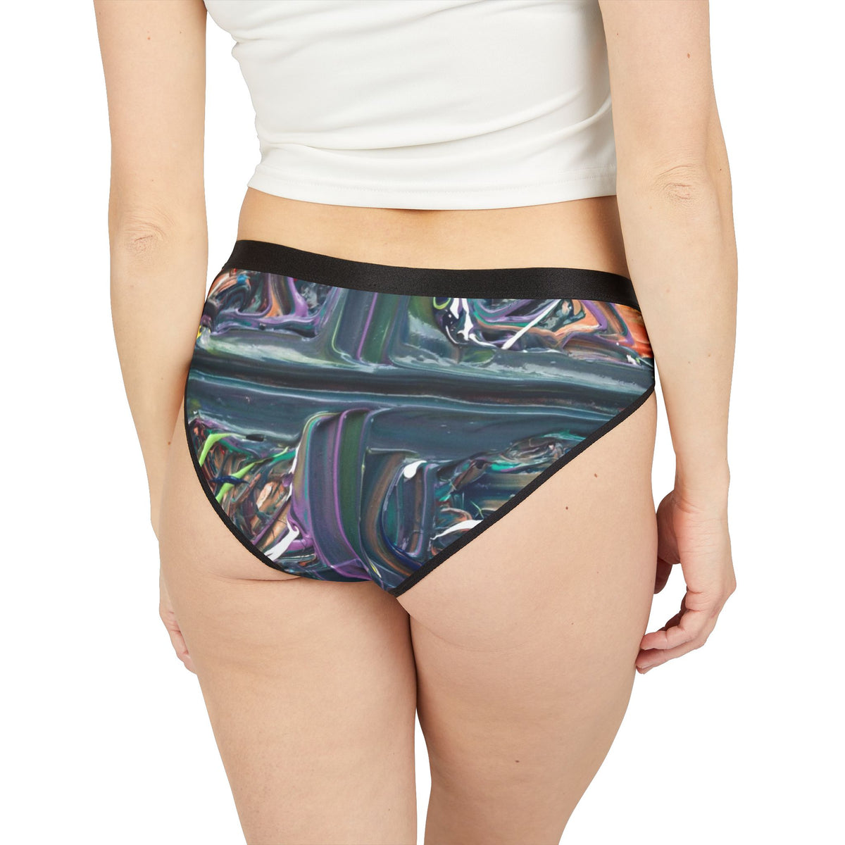 Abstract Iridescent Cross Print Women's Bikini Briefs