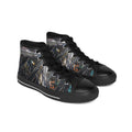 High-Top Sneakers — Abstract Dark Metallic Art Print