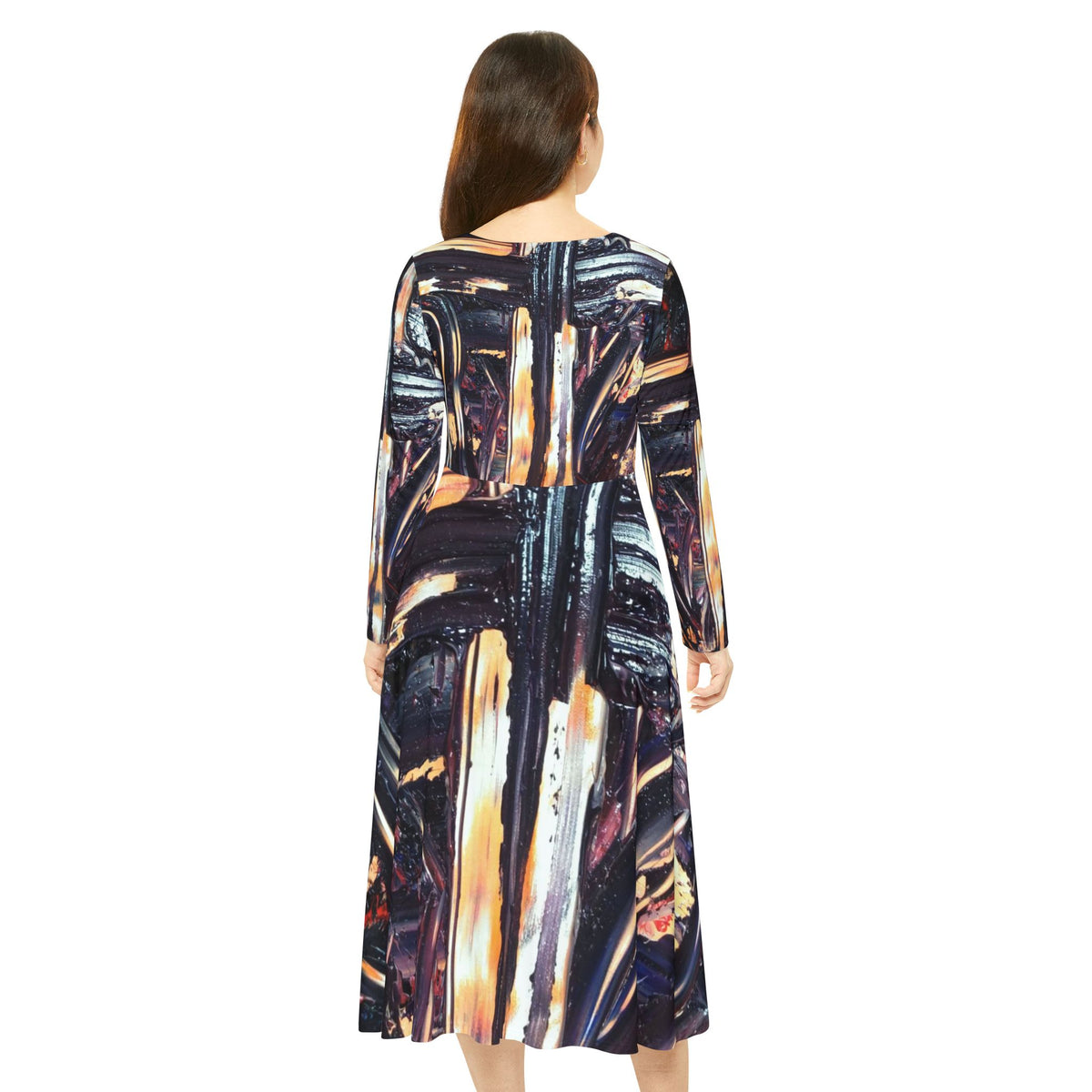 Women's Long Sleeve Dance Dress (AOP)