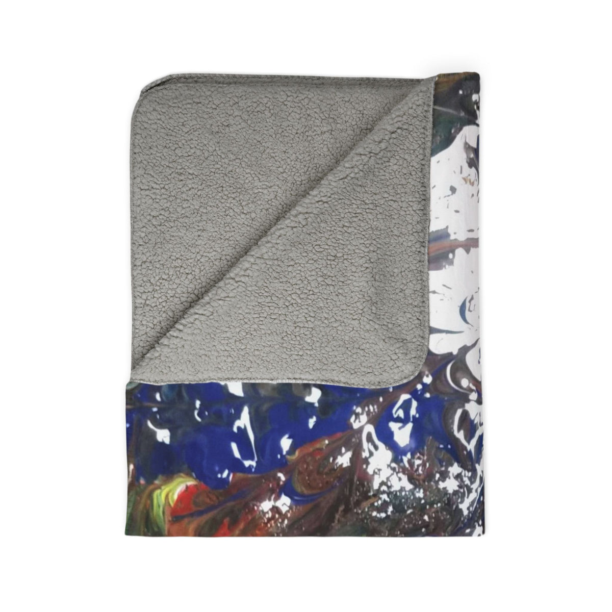 Cozy Fleece Sherpa Blanket - Abstract Art Throw, Soft Plush Decor, Perfect for Cozy Nights, Unique Gift Idea, Home Accent, Vibrant Design