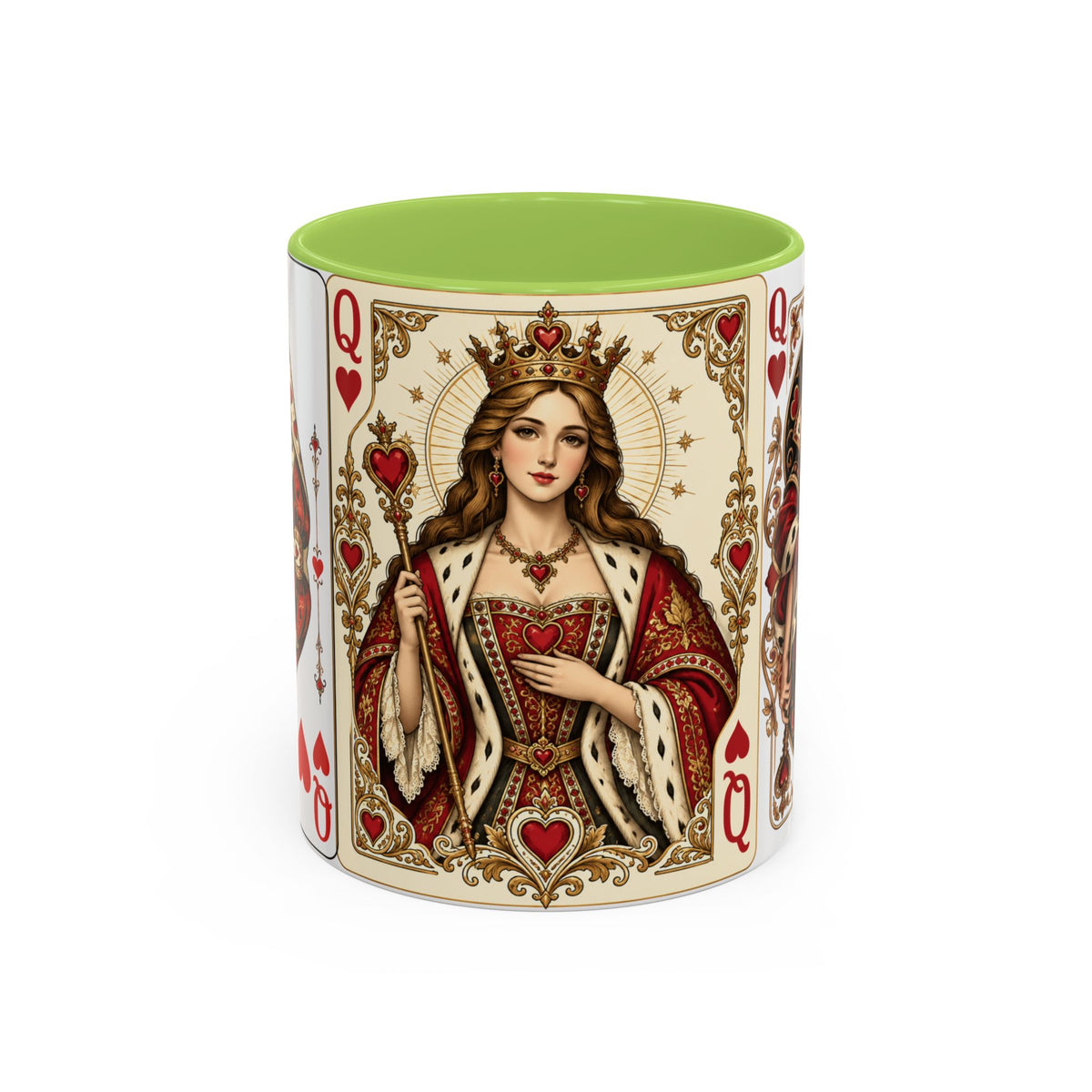 Queen of Hearts Playing Card Coffee Mug