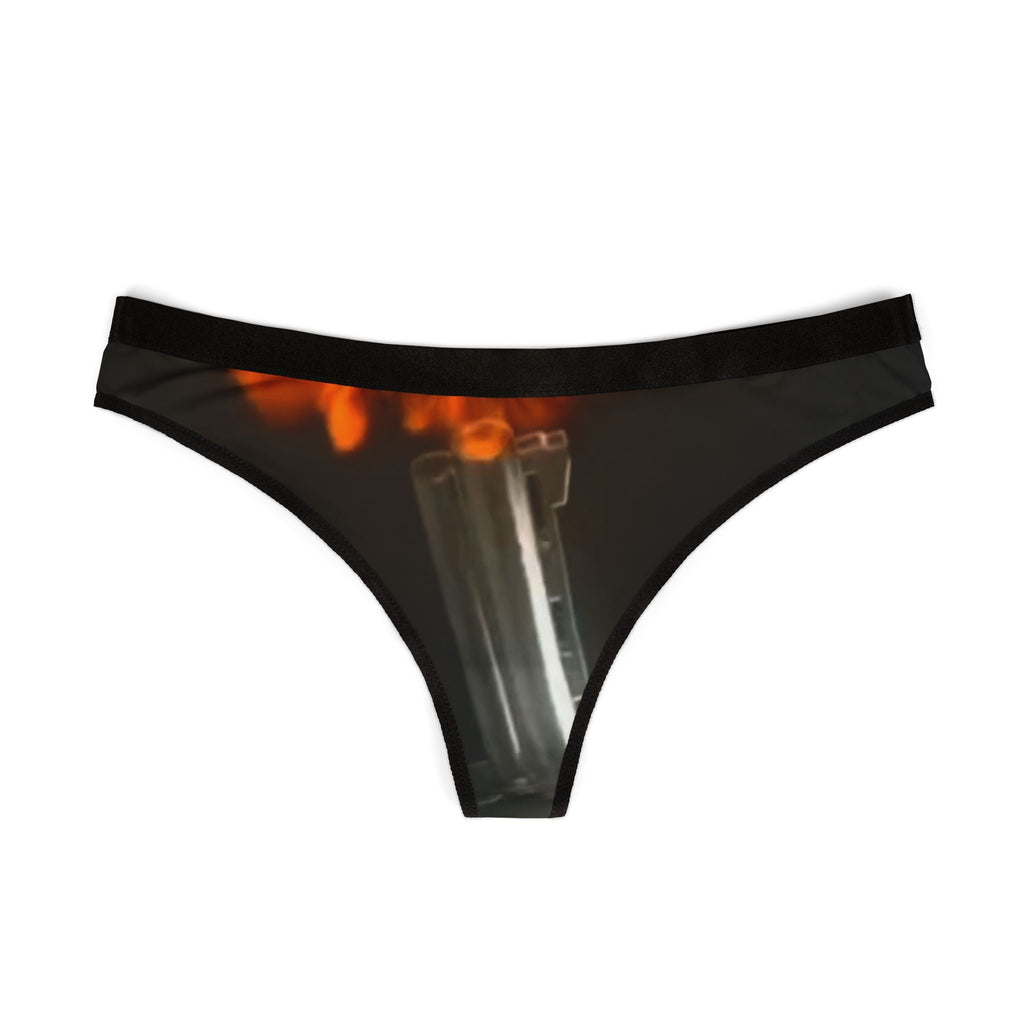 Flame & Scripture Women's Thong - Inspirational Fire Print Underwear Printify