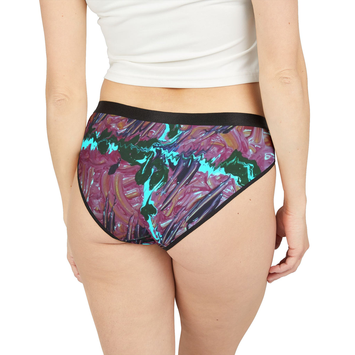 Abstract Marble Print Women's Bikini Briefs